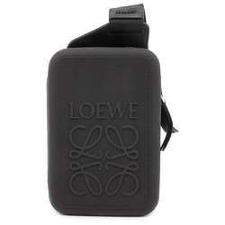 LOEWE Body Bag Molded Sling Rubber Leather B987W42X02 Shoulder Black