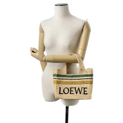 LOEWE Handbag Font Raffia A685B59X02 2way Shoulder Bag Black Women's