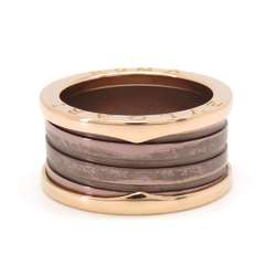 BVLGARI Ring B-zero1 4 Band K18PG Pink Gold Bronze Ceramic Size 61