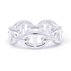 Hermes Ring Chaine d'Ancre Anchaene PM SV925 Silver Size 55 HERMES