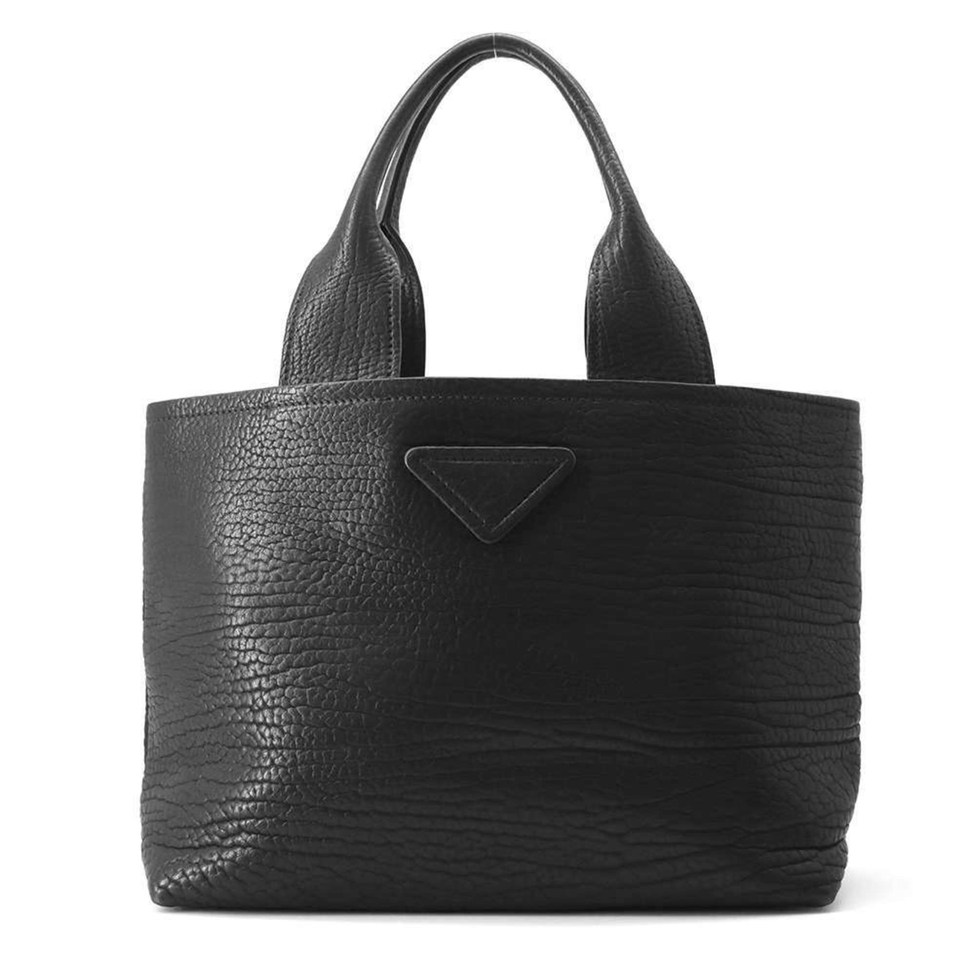 Prada Tote Bag Leather 1BG440 PRADA Black Women's