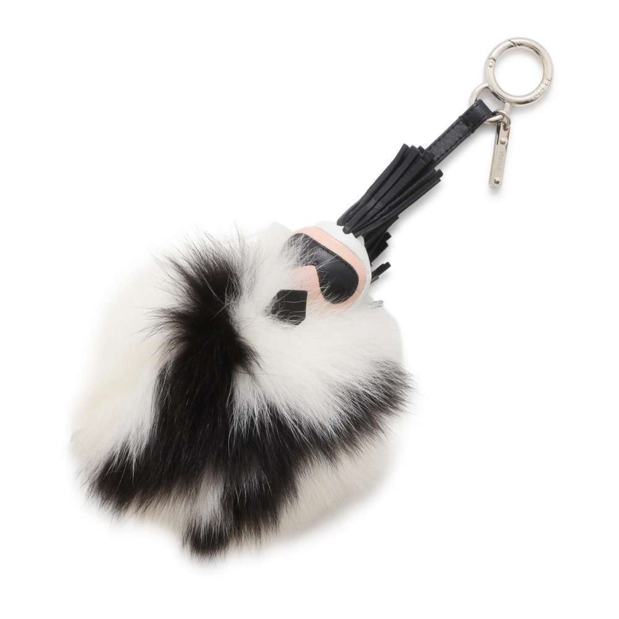 FENDI Bag Charm Carlito Karl Lagerfeld Pompon Fur 7AR450