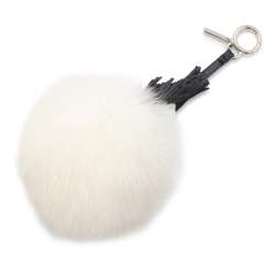 FENDI Bag Charm Carlito Karl Lagerfeld Pompon Fur 7AR450