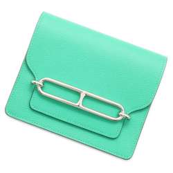 Hermes Wallet Lauris Ruri Mint Evercolor Z Stamp Coin Purse