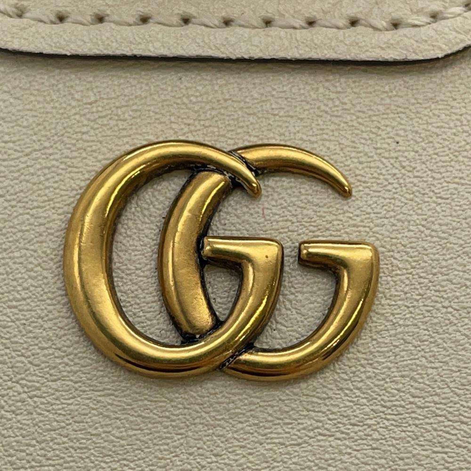 Gucci Long Wallet Diana Bamboo Leather 658634 GUCCI Round White Women's WALLET