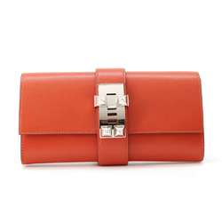 Hermes Pochette Medor Sanguine Chevre Mysore □P stamp HERMES clutch bag women's