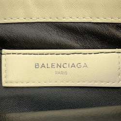 Balenciaga Clutch Bag Shearling Pouch Mouton 492681 BALENCIAGA White Black