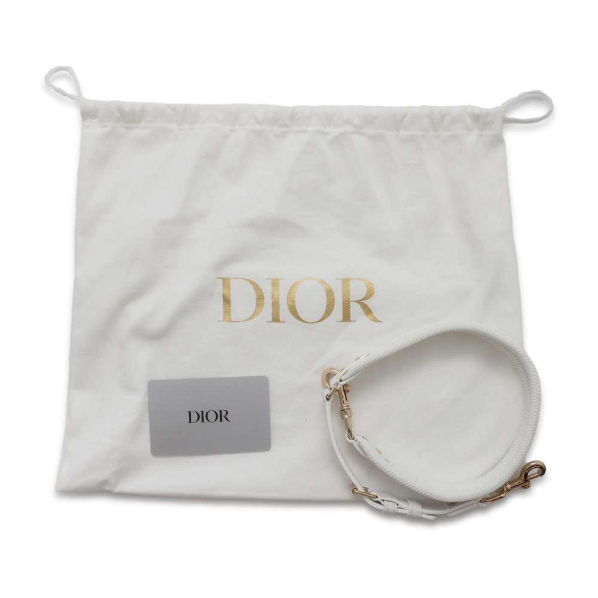 Christian Dior Shoulder Bag Vibe Leather White Sale Women's