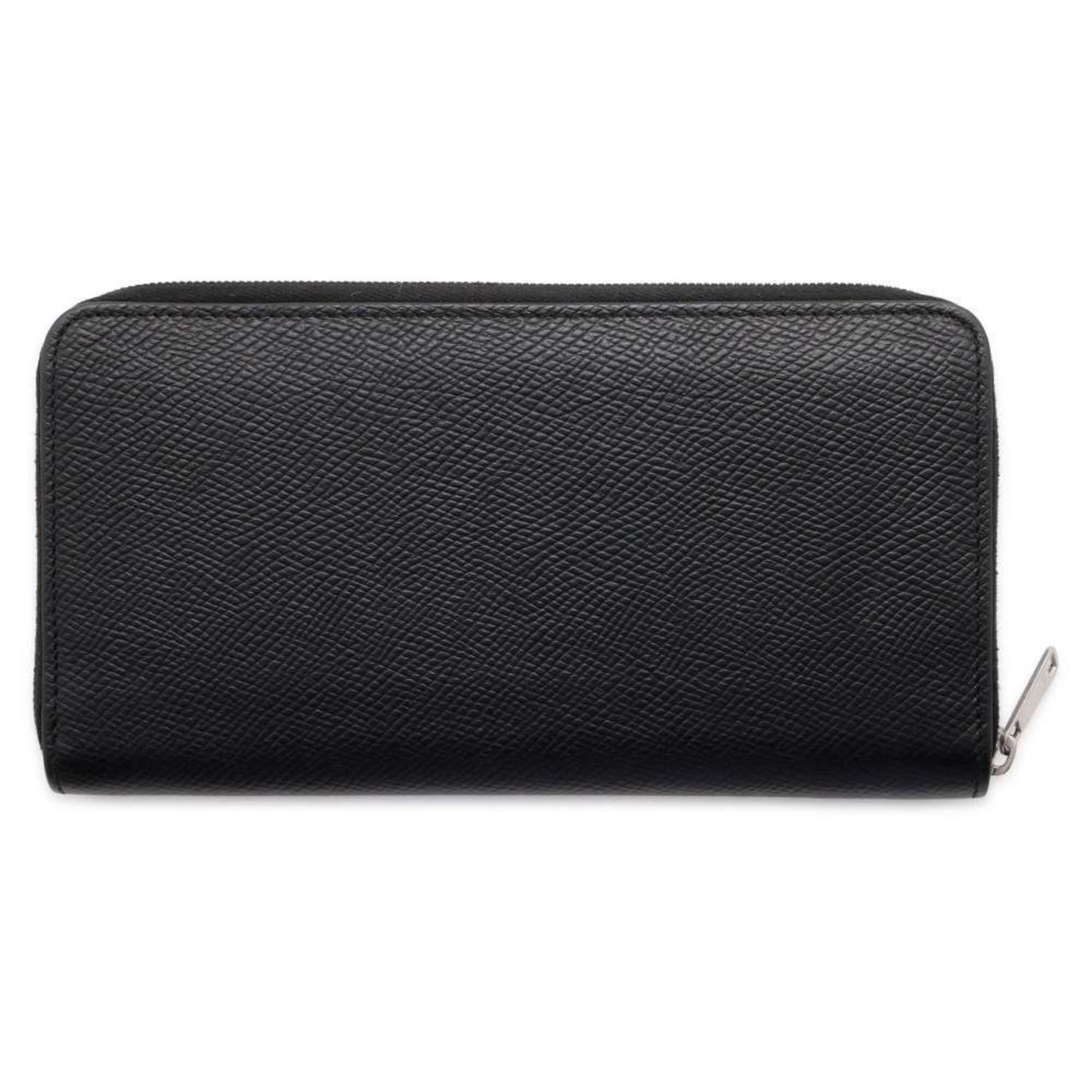 Celine Long Wallet Large Zipped Round Leather 10B553BEL CELINE Black WALLET