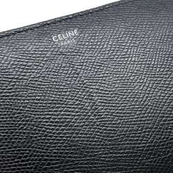 Celine Long Wallet Large Zipped Round Leather 10B553BEL CELINE Black WALLET