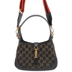 Gucci Shoulder Bag Jackie 1961 GG Denim Small 678843 GUCCI 3way Black Women's