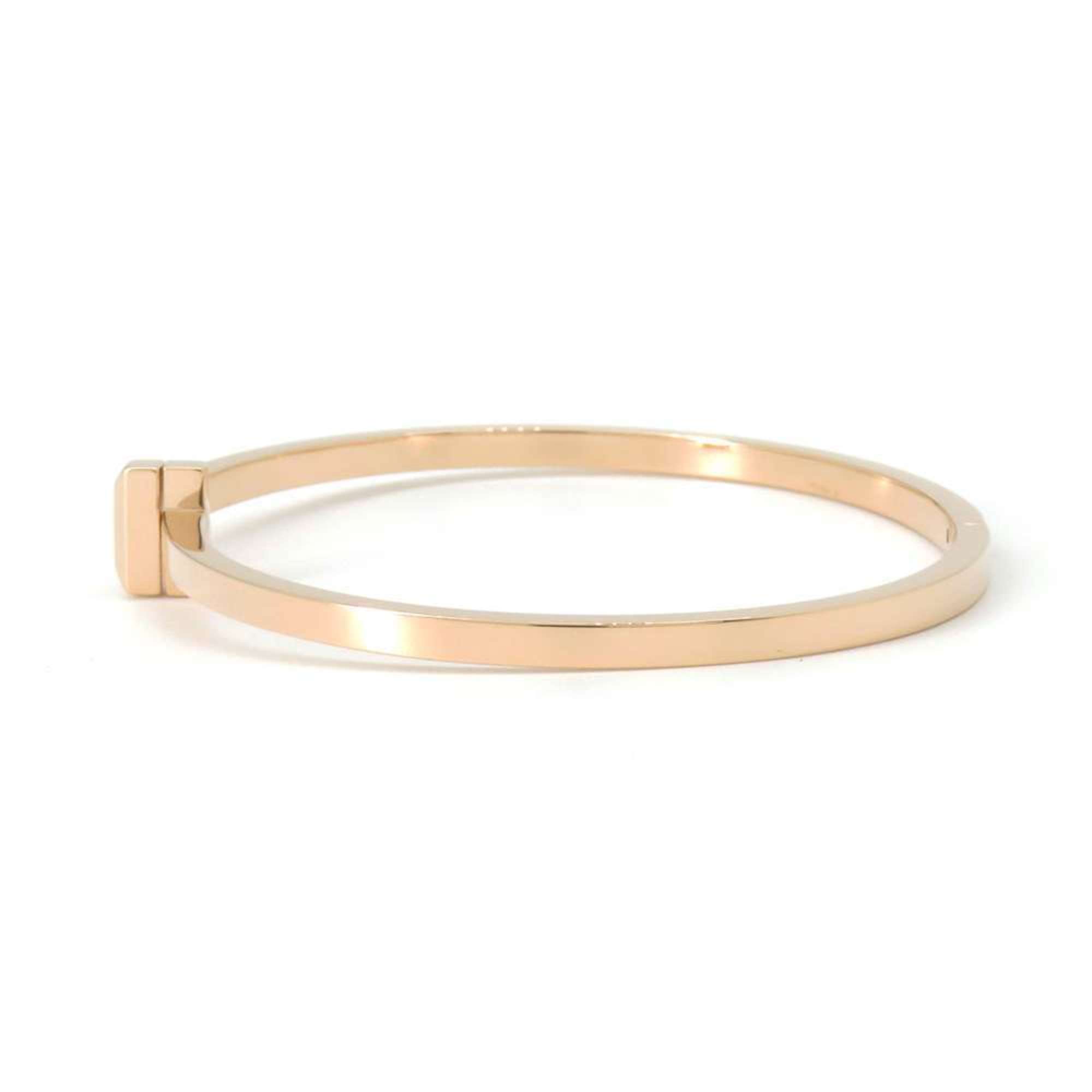 Tiffany Bracelet T One Narrow Hinge Bangle K18PG Pink Gold & Co. Collection