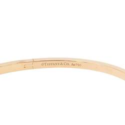 Tiffany Bracelet T One Narrow Hinge Bangle K18PG Pink Gold & Co. Collection