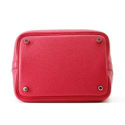 Hermes Picotin Lock PM Eclat Framboise Rouge Serie Taurillon Clemence Swift Z Stamp Women's