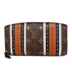 Louis Vuitton Long Wallet Monogram Zipper Steamer M62873 Brown Ladies