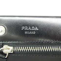 Prada Bi-fold Multi-purpose Wallet 2AR014 Patent Leather Passport Cover Nero