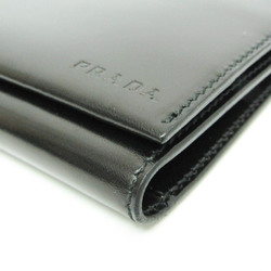 Prada Bi-fold Multi-purpose Wallet 2AR014 Patent Leather Passport Cover Nero