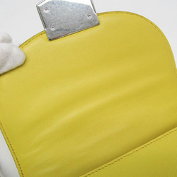 Celine Trotter Medium 179013 Women's Leather Shoulder Bag Yellow