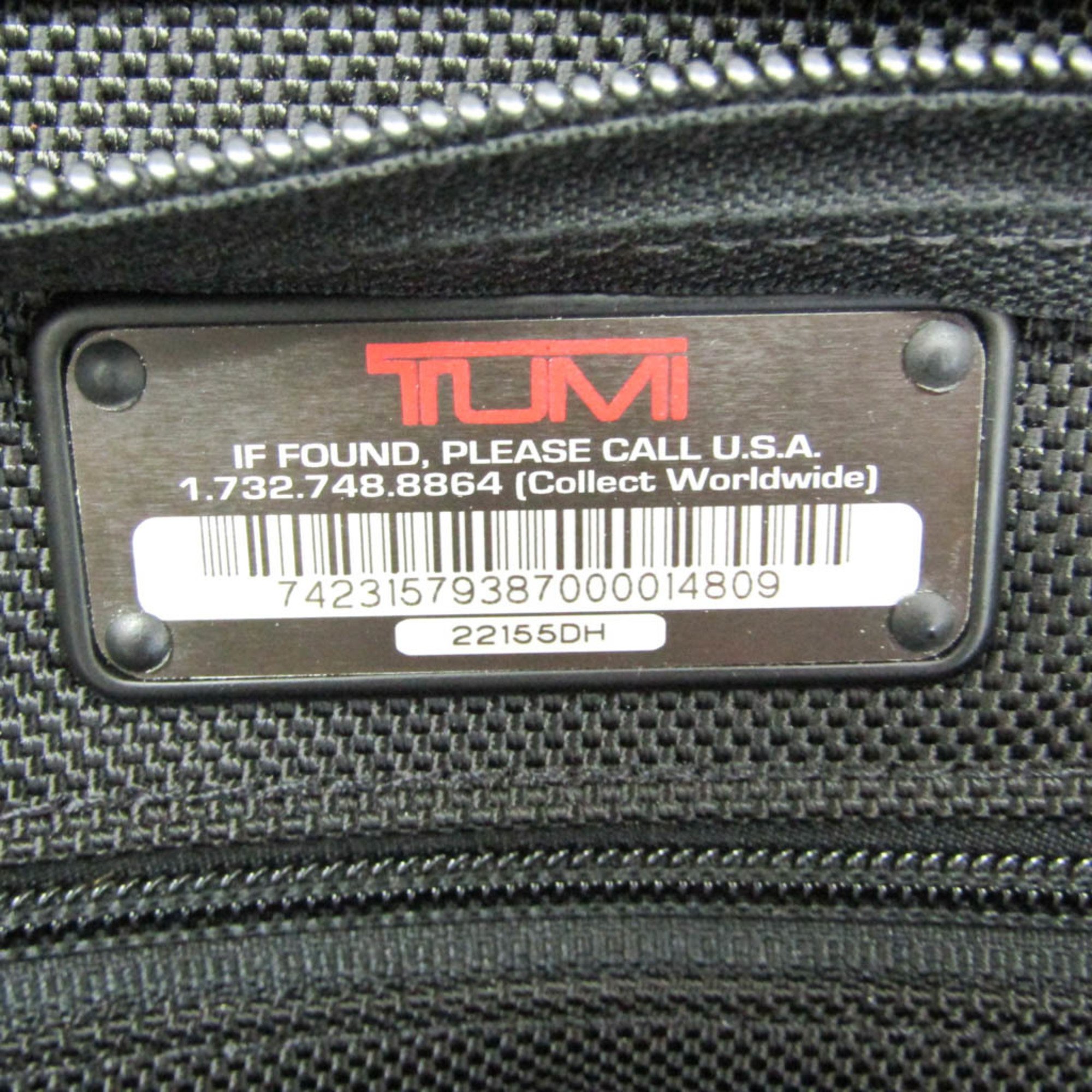 Tumi Alpha 22155DH Men's Leather,Nylon Canvas Briefcase,Handbag,Shoulder Bag Black