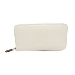 Hermes Azap Silkin Long Lucky Daisy Women's Epsom Leather Long Wallet (bi-fold) Off-white,Rose Purple