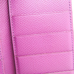 Hermes Bearn Women's Epsom Leather Long Wallet (tri-fold) Purple