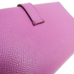 Hermes Bearn Women's Epsom Leather Long Wallet (tri-fold) Purple