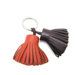 Hermes Carmen Uno Dos Keyring (Dark Brown,Orange,Silver)