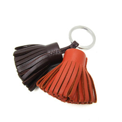 Hermes Carmen Uno Dos Keyring (Dark Brown,Orange,Silver)