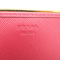 Prada 1M1311 Women's Saffiano Metal Long Wallet (bi-fold) Peonia