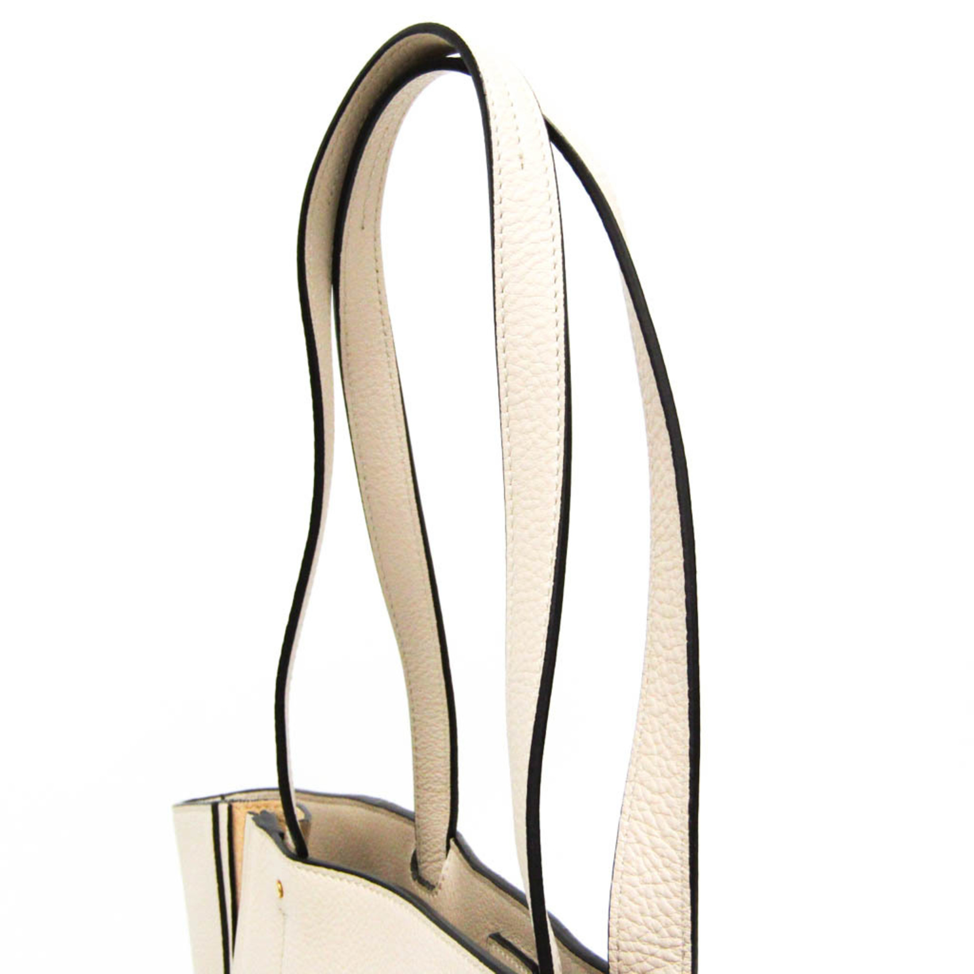 Chloé Milo Women's Leather Tote Bag Off-white