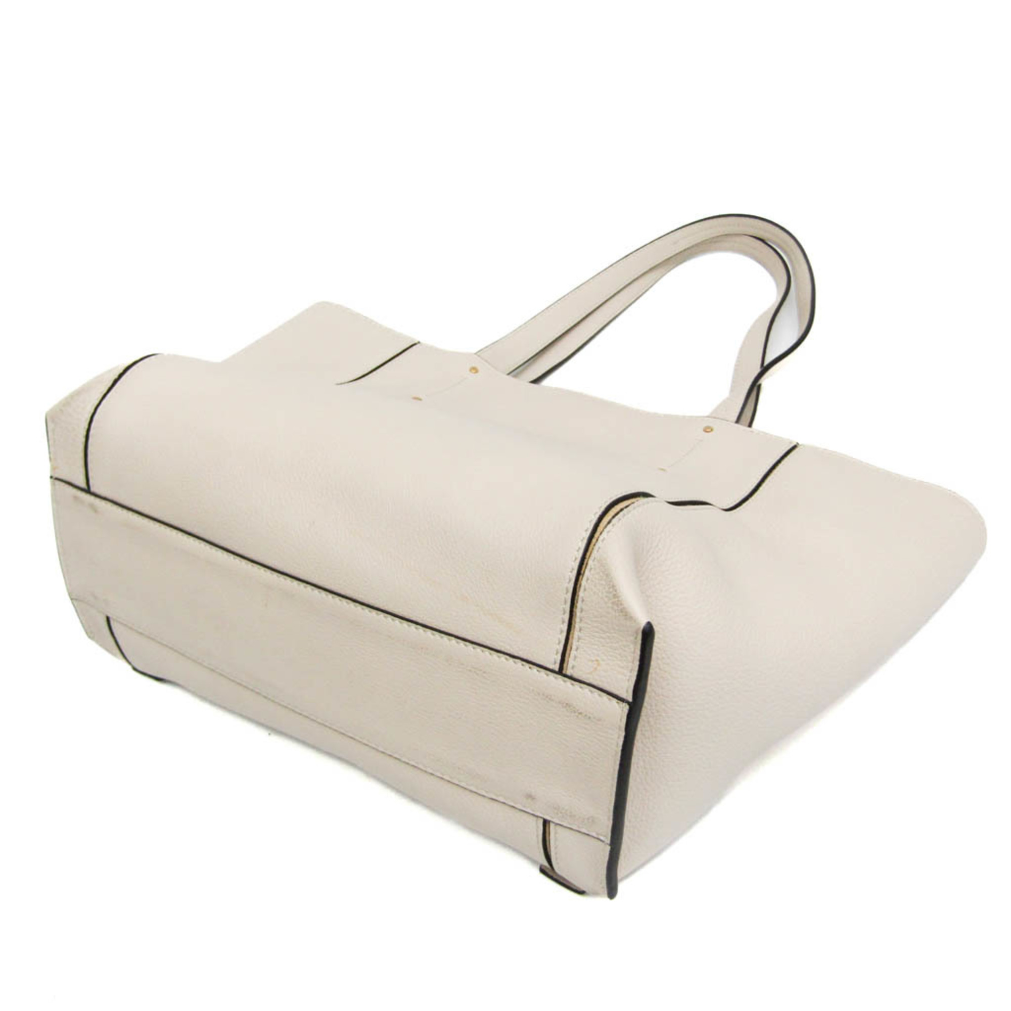 Chloé Milo Women's Leather Tote Bag Off-white