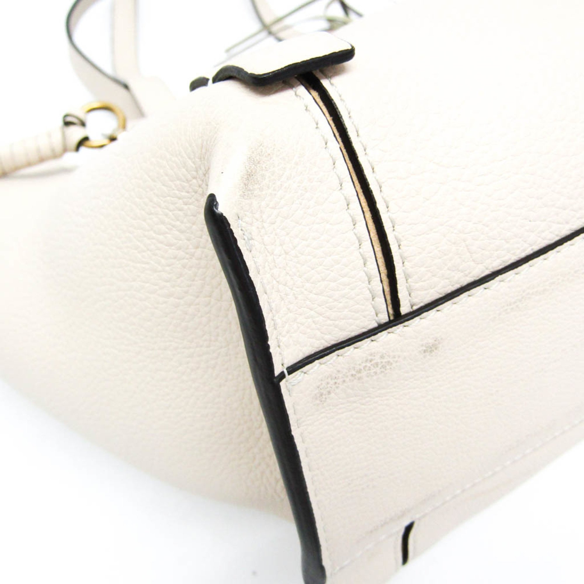 Chloé Milo Women's Leather Tote Bag Off-white