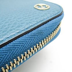 Gucci Interlocking G 449347 Women,Men Leather Long Wallet (bi-fold) Blue Green