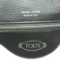 Tod's Double T Shopping Bag Women's Leather Handbag,Tote Bag Black