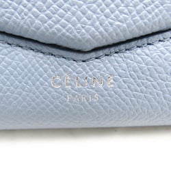 Celine Trotter Large 107853APM Women's  Calfskin Long Wallet (bi-fold) Light Blue Gray