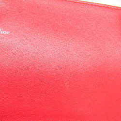 Christian Dior Diorama S0311PVRG Women's Leather Chain/Shoulder Wallet Red Color