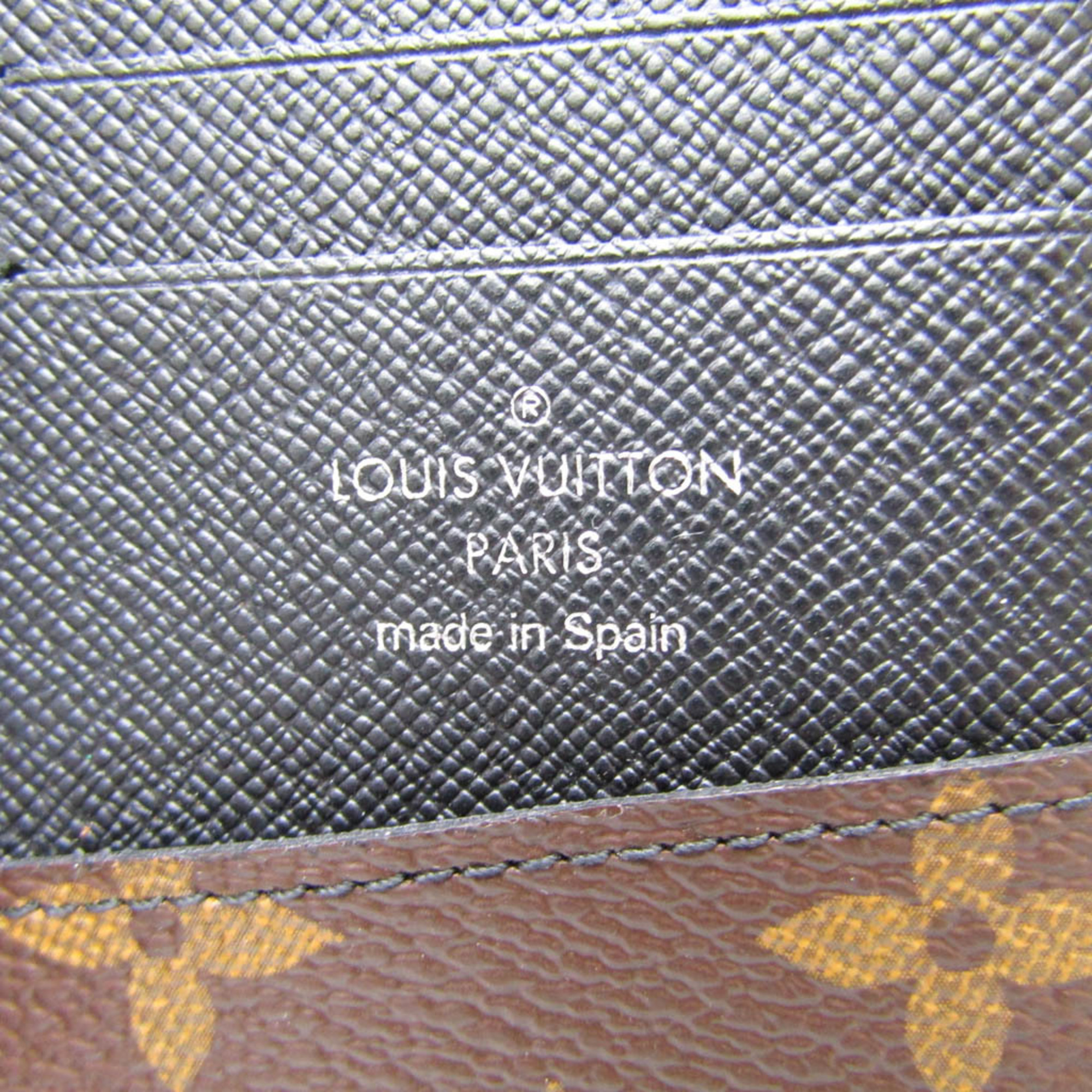 Louis Vuitton Monogram Macassar Zippy Wallet Vertical M60109 Men's Monogram,Leather Long Wallet (bi-fold) Monogram Macassar