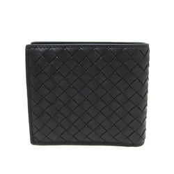 Bottega Veneta Intrecciato 193642 Men,Women  Lambskin Wallet (bi-fold) Black