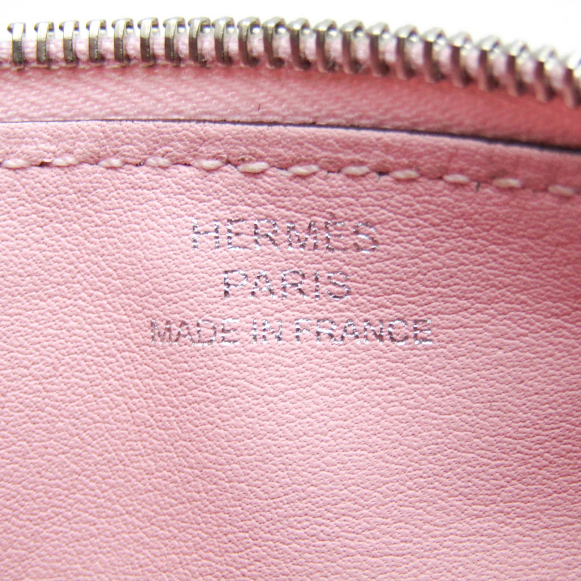 Hermes Dogon Duo 050896CK3Q Women's Swift Leather Long Wallet (bi-fold) Rose Sakura