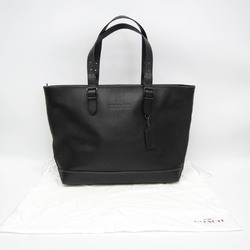 Coach Trim Carriage Tote C9726 Women,Men Leather Tote Bag Black