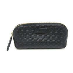 Gucci MicroGuccissima 449894 Women's Leather Pouch Black