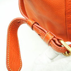 Prada VS0315 Women,Men Leather Boston Bag Orange