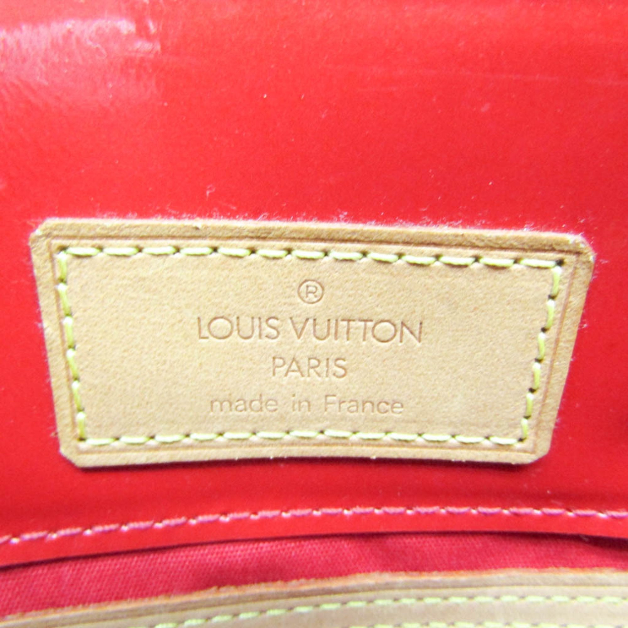 Louis Vuitton Monogram Vernis Reade PM M91088 Women's Handbag Rouge