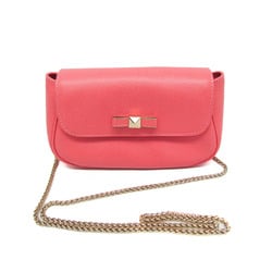 Furla Ribbon Chain Women's Leather Shoulder Bag Salmon Pink