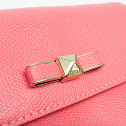 Furla Ribbon Chain Women's Leather Shoulder Bag Salmon Pink