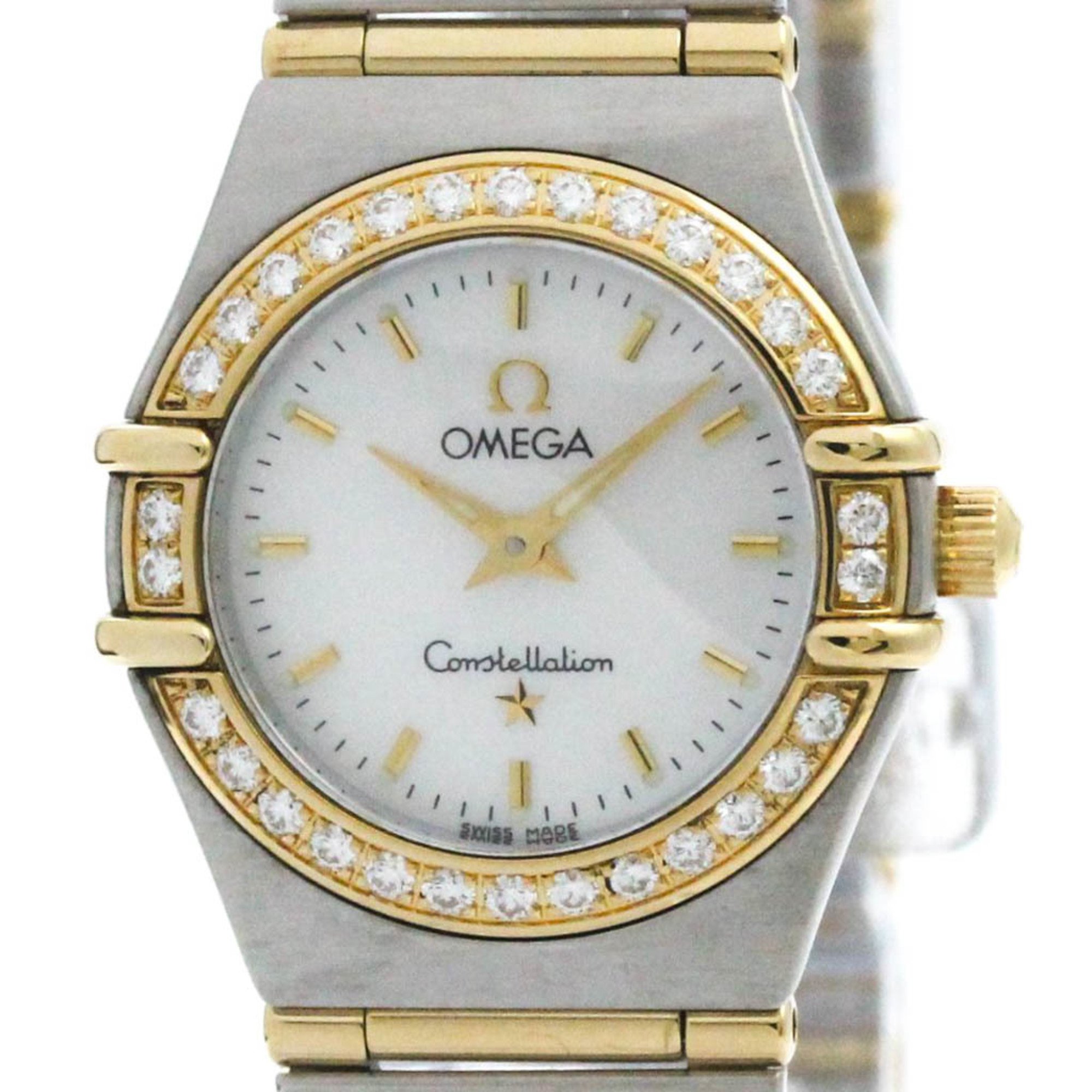 Polished OMEGA Constellation Diamond MOP Dial Quartz Watch 1267.70 BF571768