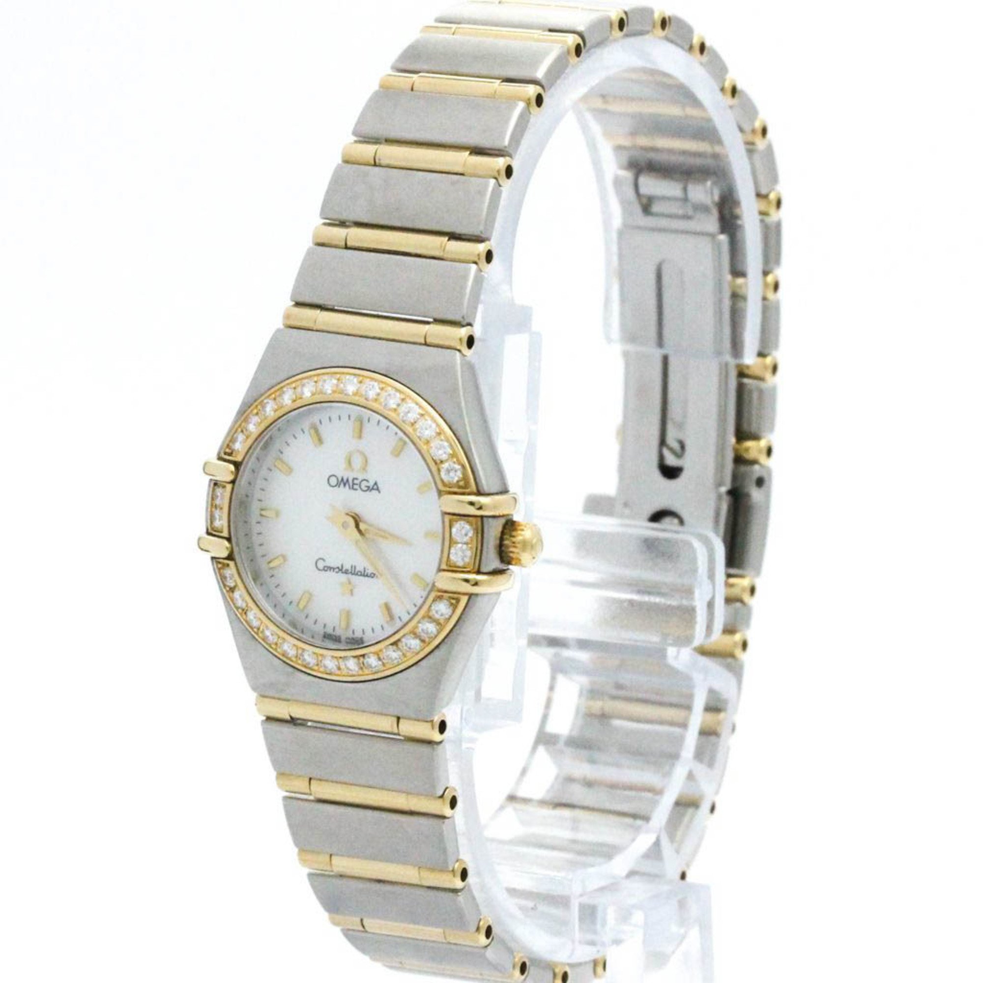 Polished OMEGA Constellation Diamond MOP Dial Quartz Watch 1267.70 BF571768