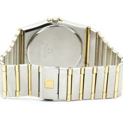 Polished OMEGA Constellation 18K Gold Steel Quartz Mens Watch 396.1070 BF573626