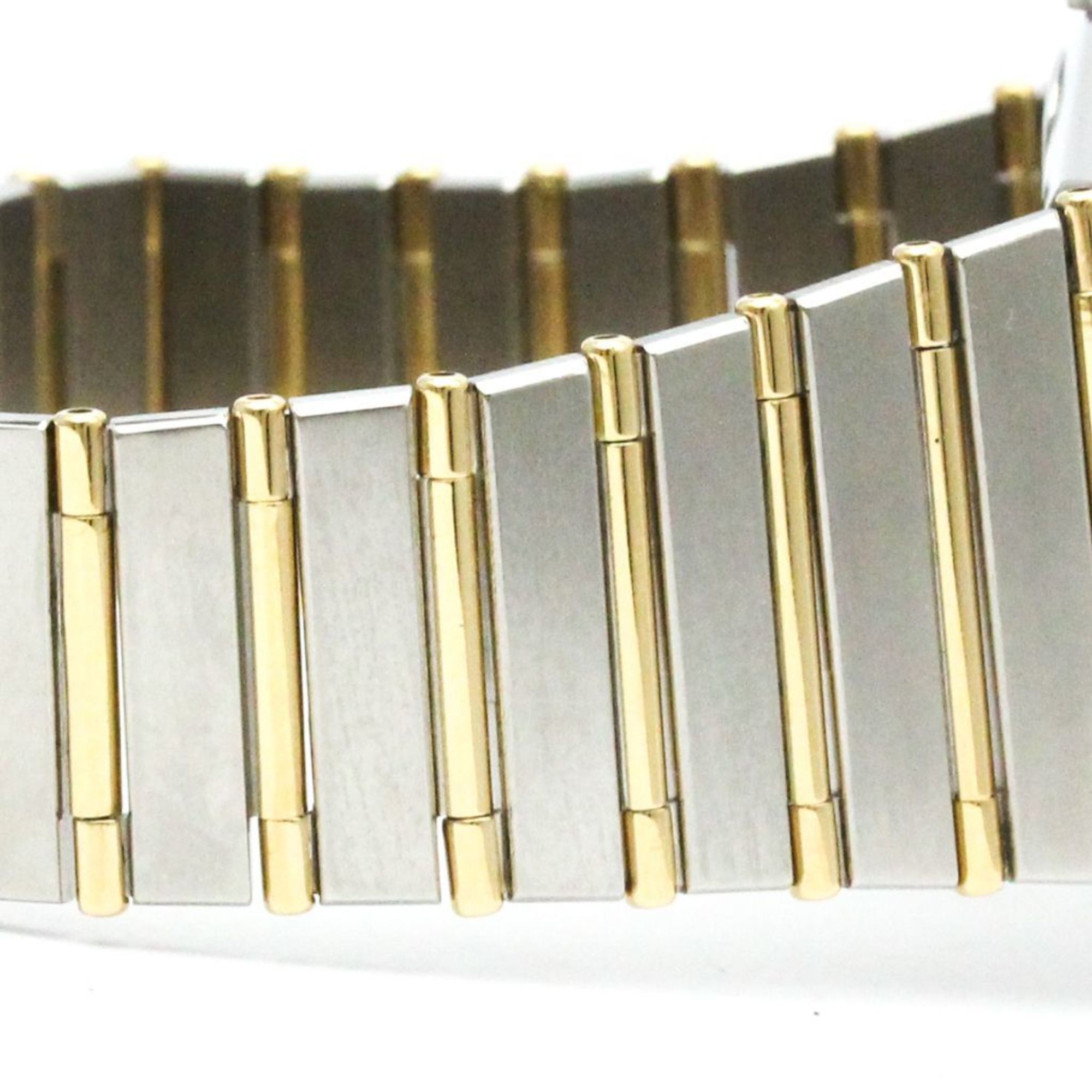 Polished OMEGA Constellation 18K Gold Steel Quartz Mens Watch 396.1070 BF573626