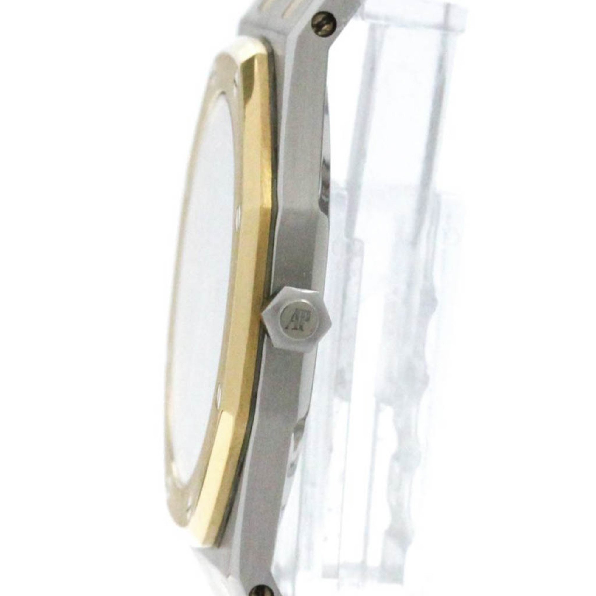 Polished AUDEMARS PIGUET Royal Oak Diamond 18K Gold Steel Quartz Watch BF562262